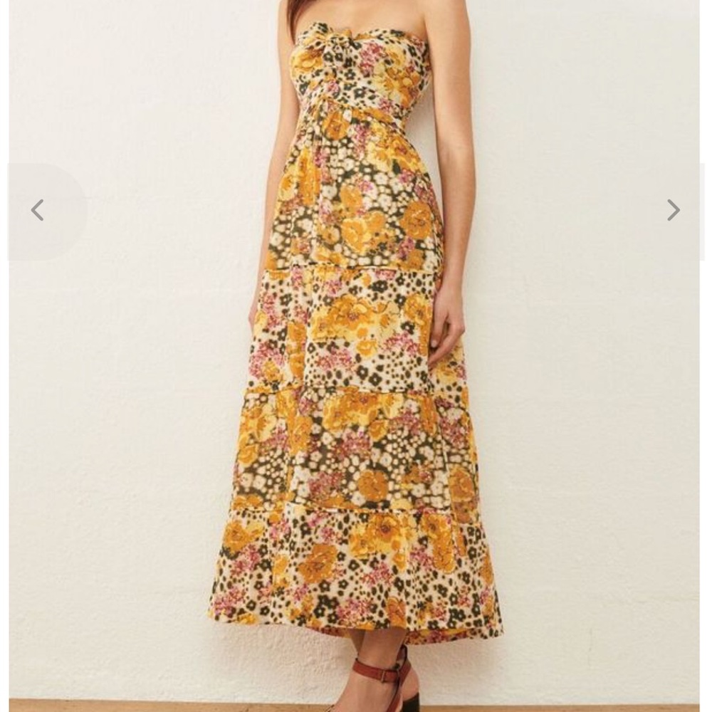 ba&sh dalid dress in ochre